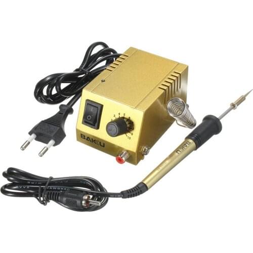 BK-938 220V 18W Adjustable Mini Soldering Station Solder Iron Heating Iron Gold Electric Shock Proof Soldering Stations