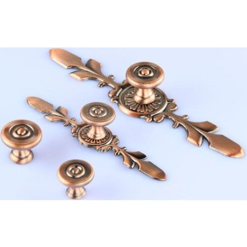 Retro Vintage Drawer Handles Antique Jewelry Box Knobs Bronze Cabinet Pulls For Drawer Cupboard Door Wooden Furniture Hardware