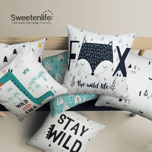 Sweetenlife Scandinavian style Cushions Home Decor Pillow Animal Cushion Cover Pillow Case Office Decorative Throw Pillows 50*50