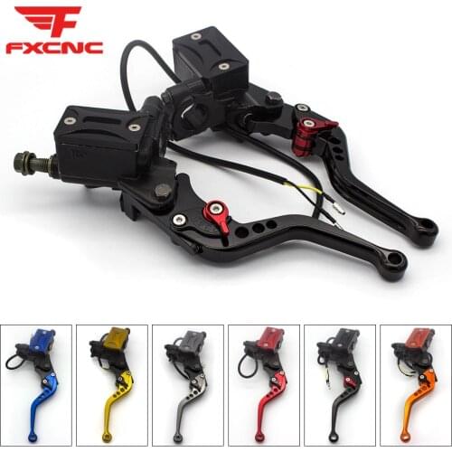 For 50CC - 300CC Universal Motorbike 6 Color CNC Motor Brake Clutch Pump Master Cylinder Lever Handle For Yamaha Kawasaki Suzuki