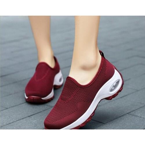 Spring Summer Shoes Woman Breathable Mesh soft bottom Flat Platform Women Shoes Womens Loafers Wedges Ladies Shoes Large size