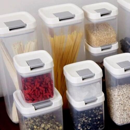 Airtight jar household whole grains kitchen noodle storage box food grade plastic snack nut dry goods storage jar