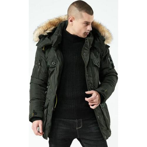 High quality Winter Jacket Men 2019 Fashion Stand Collar Male Parka Jacket Mens Solid Thick Jackets and long Coat Man Parkas 3XL