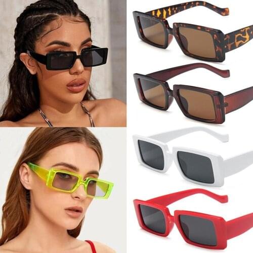 2021 New Glasses Rectangular Color Sunglasses Shading Ladies And Sunglasses Fashion Dust-Proof Decoration D9B8
