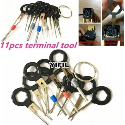 11pcs/lot Car Plug Circuit Board Wire Harness Terminal Pick Connector Crimp Pin Tools