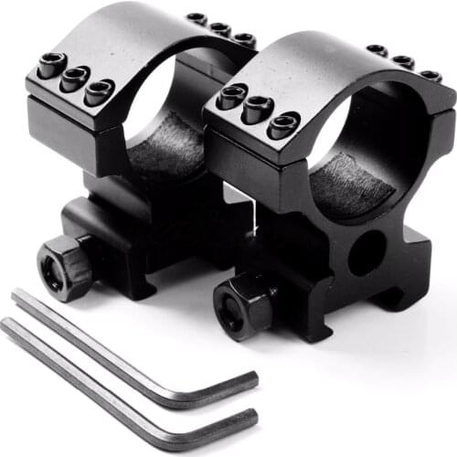 2pcs Ring Diameter 30mm Tactical Heavy Duty Scope fit 20mm Weaver Rail Mount for Torch/Laser/Scope/Airsoft Hunting Accessories