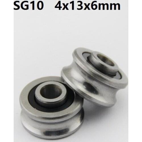 200pcs/lot SG10 4x13x6 mm track roller pulley ball bearing guide roller guideway embroidery machine bearing