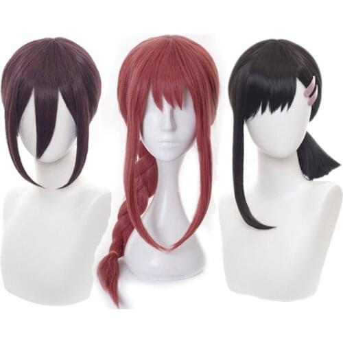 Anime Chainsaw Man Cosplay Makima Wig Long Pink Hair Reze Hayakawa Aki Cosplay Chainsaw Man Wig For Men CS604
