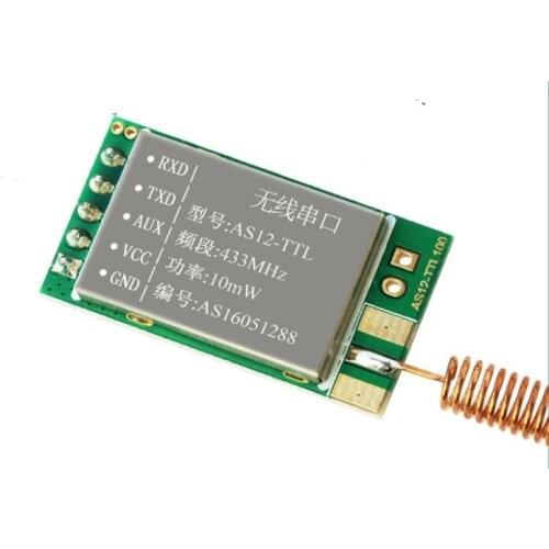AS12-TTL-TH CC1101 433Mhz Wireless Serial Module Low Power 433M 10mW Digital Smart Car Wireless Module Transparent Transmission