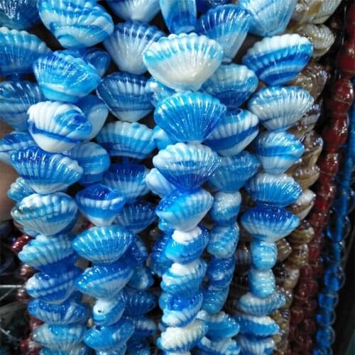 Good Quality 10pcs/lot 15x20mm Handmade Lampwork Beads Shell Sahpe Loose Lampwork Beads DIY Jewelry Accessories Charm Bead
