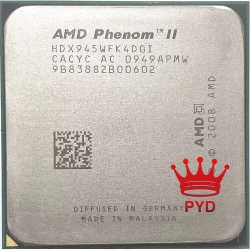 AMD Phenom II X4 945 Quad-Core CPU Processor Socket AM3 938pin 95W 3.0GHz HDX945WFK4DGM /HDX945WFK4DGI