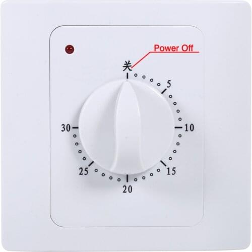 Electronic Digital Timer Switch Kitchen Timer AC220V 10A 30Min Countdown Control Wall Time Switch Programmable Timing Socket