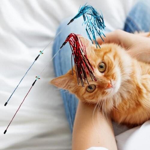 Cat Stick Toy Relieve Stress Safe Attractive Teaser Stick forRelieve Stress Safe Attractive Teaser Stick for Pet