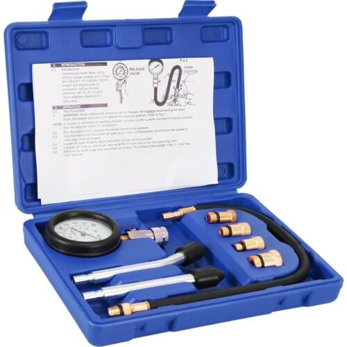 0–21 kg/cm³ 0–300 PSI Engine Cylinder Compression Tester Kit Automotive Tool Gas-Cylinder Pressure Test with Air Gauge