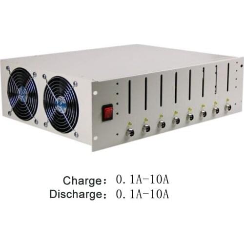 Maxgeek EBC-X 8 Channels 18650 Battery Capacity Tester with Battery Holder Charge & Discharge 10A Aging Test