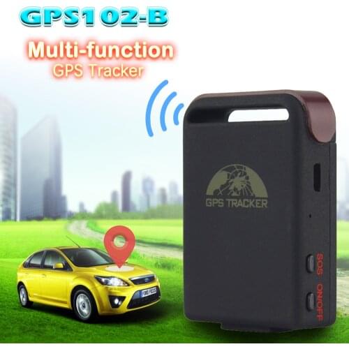 The mini global positioning system tracker TK102B supports multi-language and automatic tracking with GPRS configuration