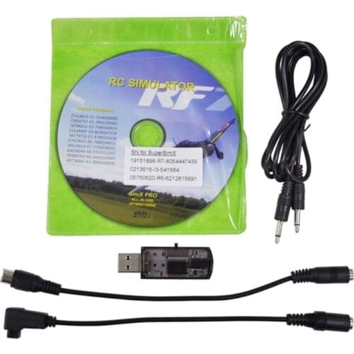 22 in 1 Simulator RC USB Flight Simulator Compact Disc Cable Support Realflight G7 Radio Aerofly FMS XTR Series