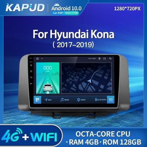 Kapud Android 10.0 Auto Radio 9" Car Multimedia Player Stereo For Hyundai Kona 2017-2019 GPS Navigation
