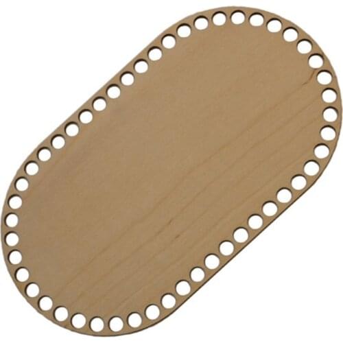Set of 5pcs wood oval with holes Wooden Bottom for Basket