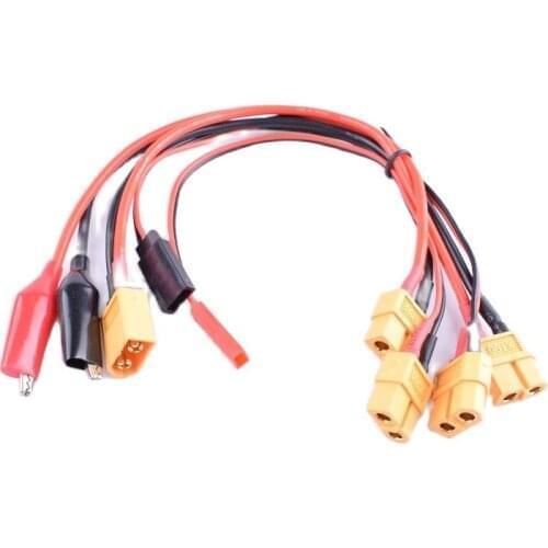 4 pcs Female XT60 charge cable set JST Futaba Croc clips for RC Charger Mini HTRC IMAX B6AC