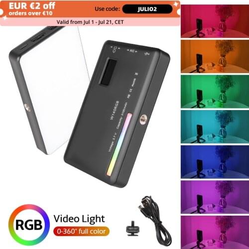 SH W140 RGB Video Light 2500-9000K LED Camera Light 3100mAh With Diffuser Effect Vlog Fill Light Photography Lighting