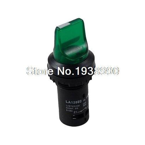 AC 300V 5A Green Knob Two 2 Position Rotary Select Selector Switch DPST 1 NO NC