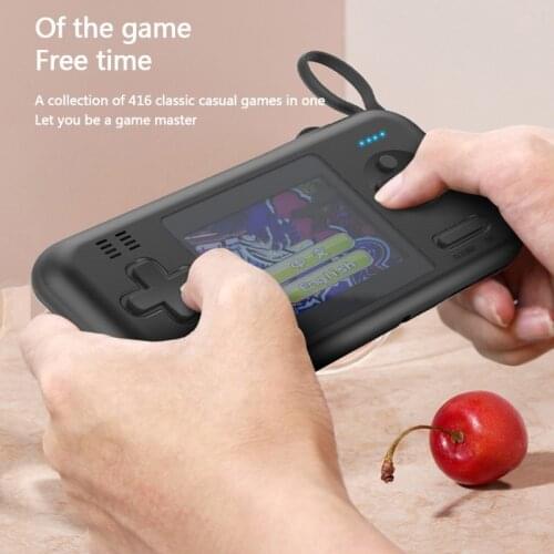 Handheld Game Console 2.8 Inches Color Screen Built-in 416 Games Gamepad With 8000mAh Power Bank for Kids Player Gift