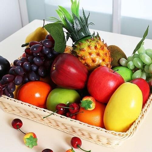 1pcs Lifelike Simulation Artificial Fruits Plastic Fake Fruit Orange Cherry Home