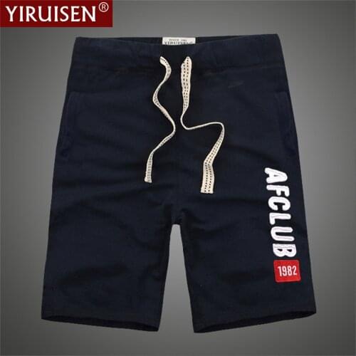 100% Cotton YiRuiSen High Quality Mens Shorts Casual Embroidery Clothing Regular Fit Comfortable Breathable Running Breechcloth