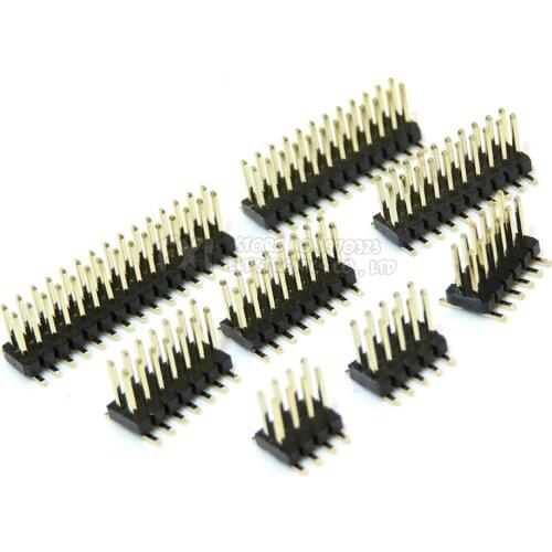 SMT 1.27mm 1.27 Double Row Male Breakaway PCB Board Pin Header Connector Pinheader 2*3/4/5/6/7/8/10/12/15/20/40p 3-50P