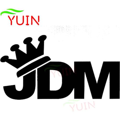 Japan JDM Crown Car Sticker Fashion Waterproof Decal PVC Bumper Window Decoration Cover Scratch Sunscreen Exquisite Decals