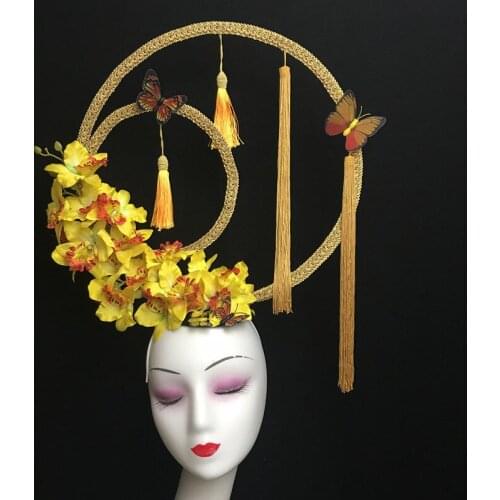 DIY handmade classical Chinese style show headdress adult stage hair accessories for women