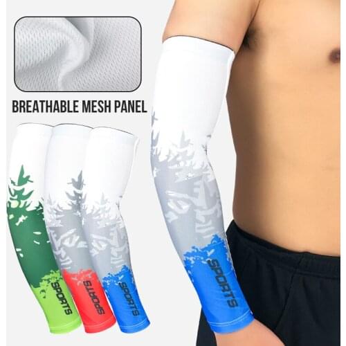 1 Pair Unisex Breathable Sun-Protective Arm Sleeve Suitable For Outdoor Cycling Sport Protection With Antiskid Silicone Strip