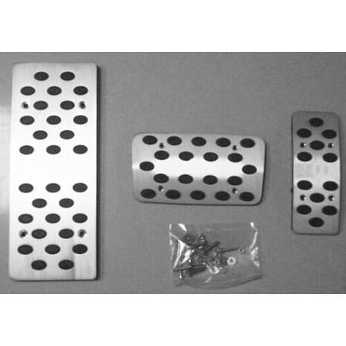 3PCS Car styling AT Pedal Foot Rest Brake Gas Fuel Pedals Pads For Mitsubishi OUTLANDER EX AT with logo