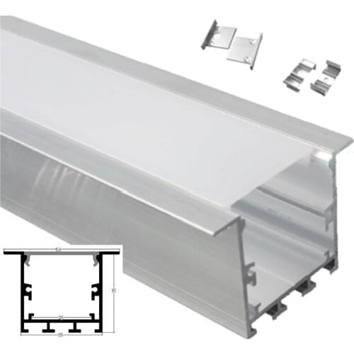 6m (6pcs) a lot, 1m per piece, AP3535 with wing type, aluminum profile for double row led strips light