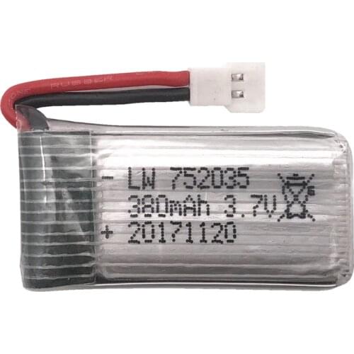 Limskey 3.7V 380mAh 25C Lipo Battery for For Hubsan X4 H107 H107L H107D JD385 JD388 RC Helicopter Quadcopter 3.7 V 380 battery