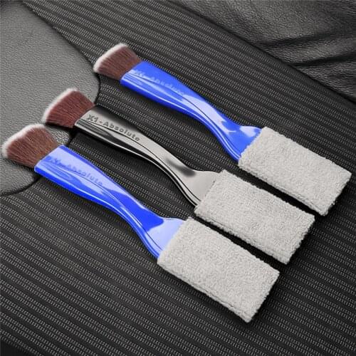 Car Air Conditioning Outlet Brush Panel Gap Dusting Remover Double Side Cleaning Wash Tools Dashboard Clean Brush