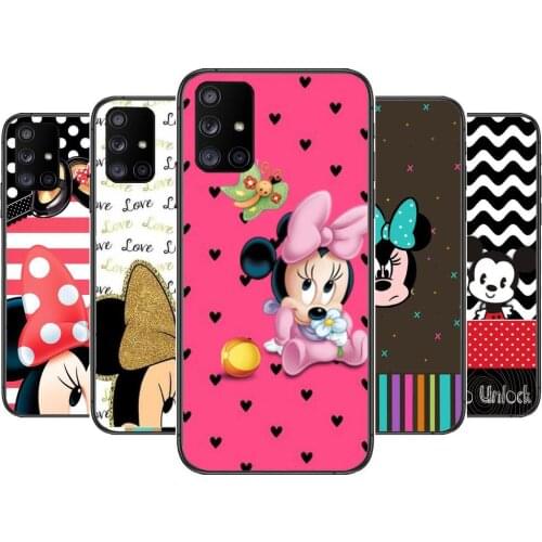 Get Minnie Mouse Phone Case Hull For Samsung Galaxy A50 A51 A20 A71 A70 A40 A30 A31 A80 E 5G S Black Shell Art Cell Cove funda