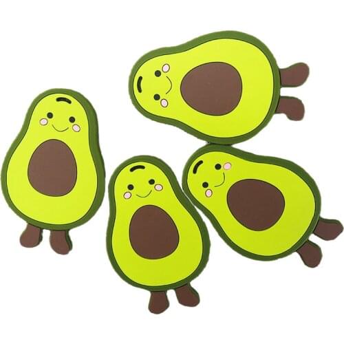 Chenkai 5PCS Silicone Avocado Teethers Food Grade Baby Cartoon Pacifier Shower Teething Nursing Toy Accessories Gifts BPA Free
