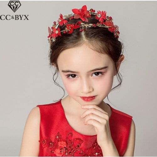 CC Children Hairbands Headbands 100% Handmade Engagement Hair Accessories For Bridesmaids Girls Flower Shape Princess Gift su077