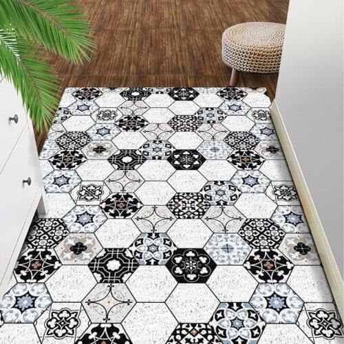 PVC Silk Loop Carpet Door Mat Bathmat Kitchen Anti-Slip Custom Nordic Minimalist Living Room Carpet Front Doormats Mats