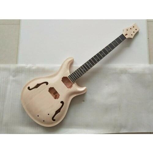 Best 1 set unfinished guitar neck and body PRS style electric guitar kit DIY part