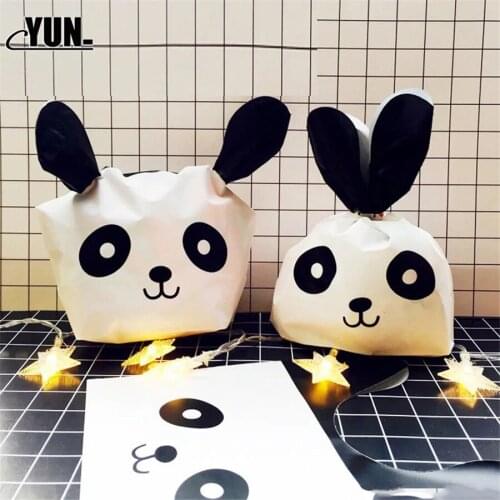 50pcs cute ear bag panda candy biscuit bag moon cake snack bag baking packaging 14*18cm 8D