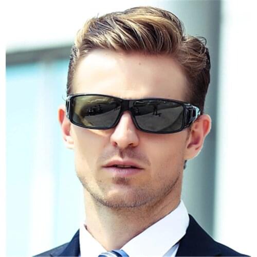 Ywjanp Fashion Sunglasses Men Polarized Sunglasses Men Driving Mirrors Coating Black Frame Eyewear Sport Sun Glasses UV400