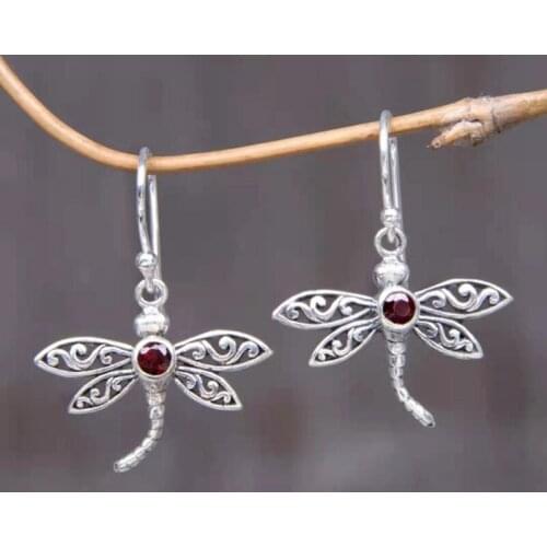 Fashion Jewelry Dragonfly Earrings For Women Inlaid Zircon Weet Lady Earrings