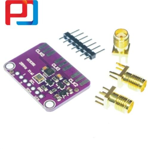1PCS DC 3V-5V Si5351A Si5351 I2C Clock Generator PULAR Breakout Board Module 8KHz-160MHz For Arduino Signal Generator Clock