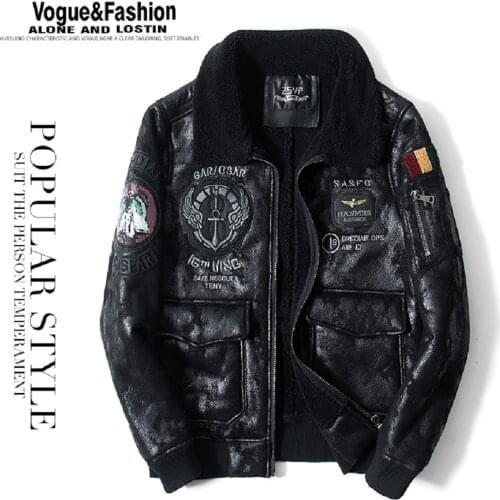 Leather Jacket 2020 Winter New High Quality Mens Short Style Embroidered Scooter Fleece Warm Hip Slim Mens Leather Jackets