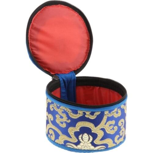 Zippered Meditation Tibetan Buddhism Singing Bowl Carry Storage Package Bag