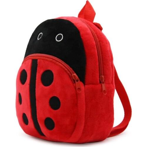 Bug Hot Sale Red Beatle Stuffed Plush Toys Schoolbag Beetle Backpacks Soft Good Quality Cartoon Kindergarten Kid Doll Animal