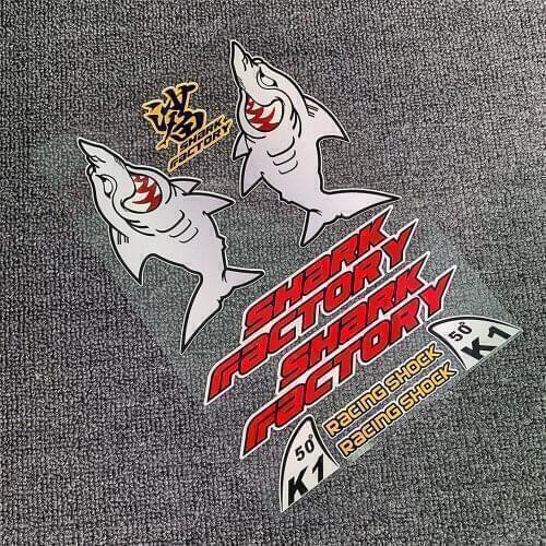 Motorcycle Stickers Reflective car accessories Shark Decals for Racing Motor helmet car styling Waterproof 18CM x 27CM